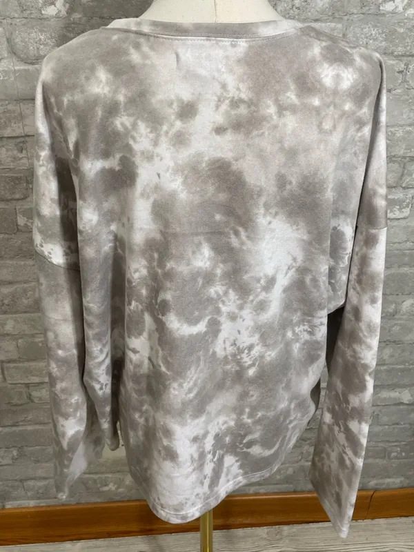 Coca Cola Grey Tie-Dye Sweatshirt with Pastel Rainbow Logo - Image 3