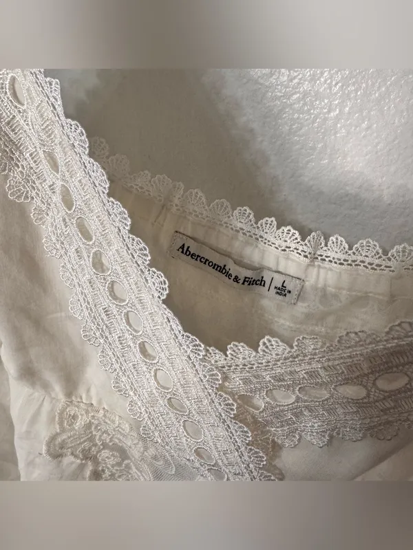 Abercrombie Babydoll Lace Trim Cami Tank Top - Image 7
