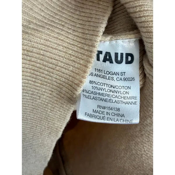 Staud Nola Tan Button front sleeveless Sweater size medium - Image 7