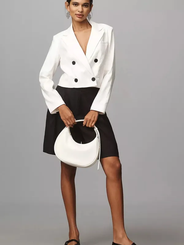 Anthropologie Maeve Linen Cropped Blazer Womens Size S - Image 4