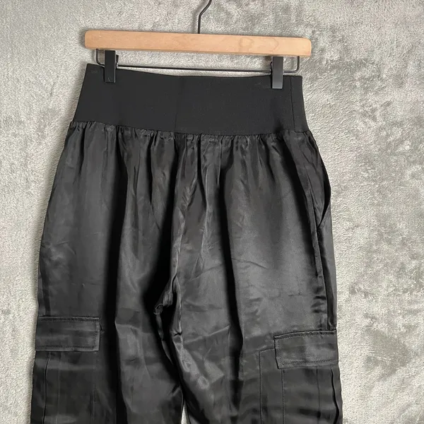 Cinq a‎ Sept Giles Cupro Cropped Cargo Joggers Luxe Utility Large Minimilast - Image 3