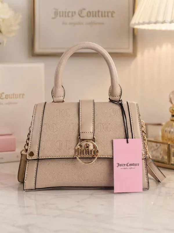 Juicy Couture Cafe Fancy Flap Tan Crossbody Bag NWT - Image 7