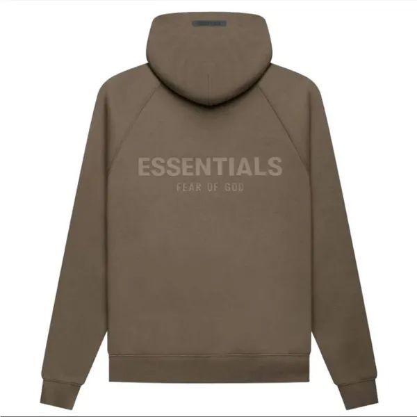 ESSENTIALS Fear of God logo oversized hoodie top sweatshirt wheat - Image 3