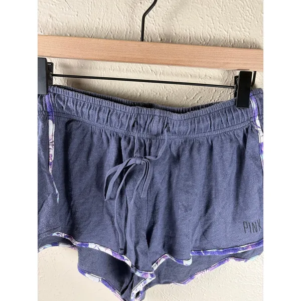 Y2K VS PINK Micro Mini Shorts Size Small Purple Loungewear Preppy Athleisure - Image 5