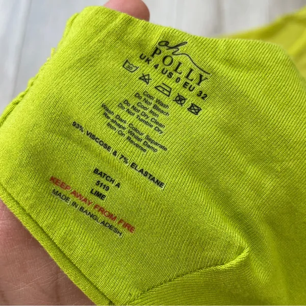 Oh Polly Set Bralette Mesh Cutout Top womens Green (size 0) festival sexy party - Image 3