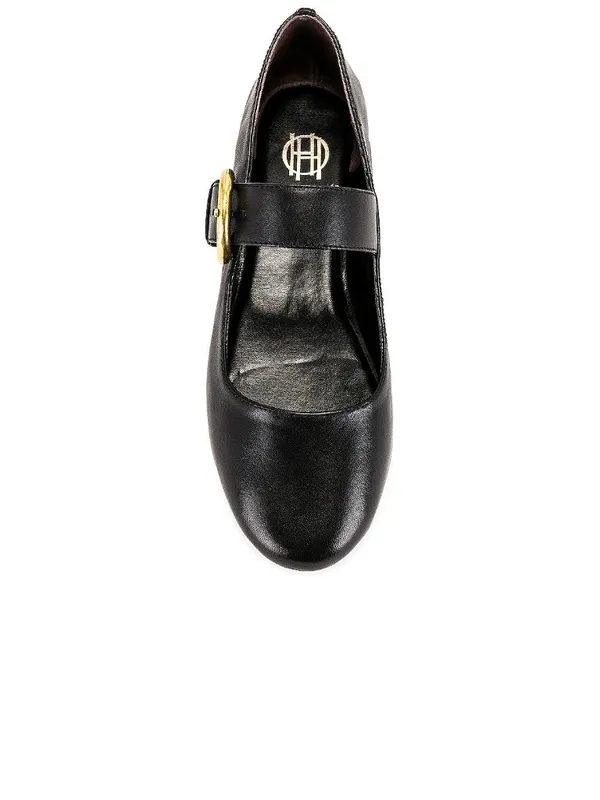 House of Harlow 1960 x REVOLVE Womens Clementine Flats in Black 6 Leather Shoes - Image 3