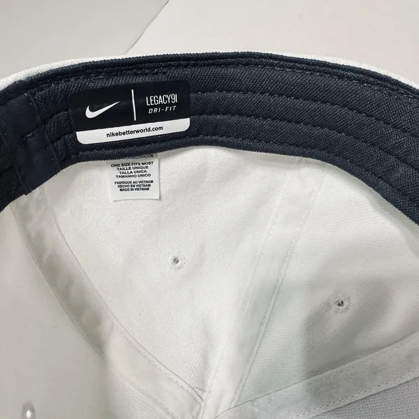 Nike Baylor Bears Fitted Baseball‎ Cap Hat White Green BU Logo Legacy 91 - Image 4