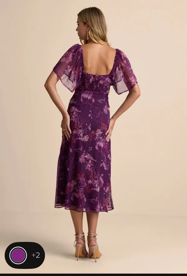 Lulus Purple Midi Dress - Image 6