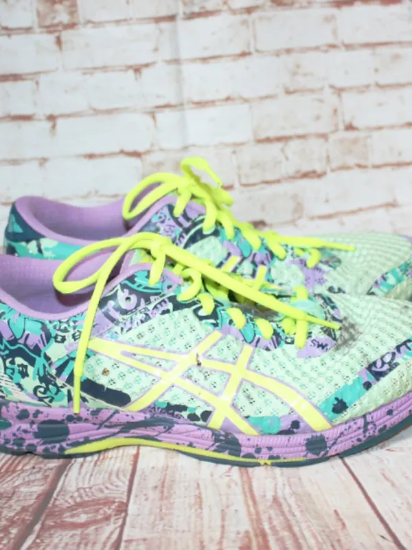Asics GEL-Nimbus Dynamic Duomax Running Shoes T676N Purple Neon Yellow sz: 9 - Image 6