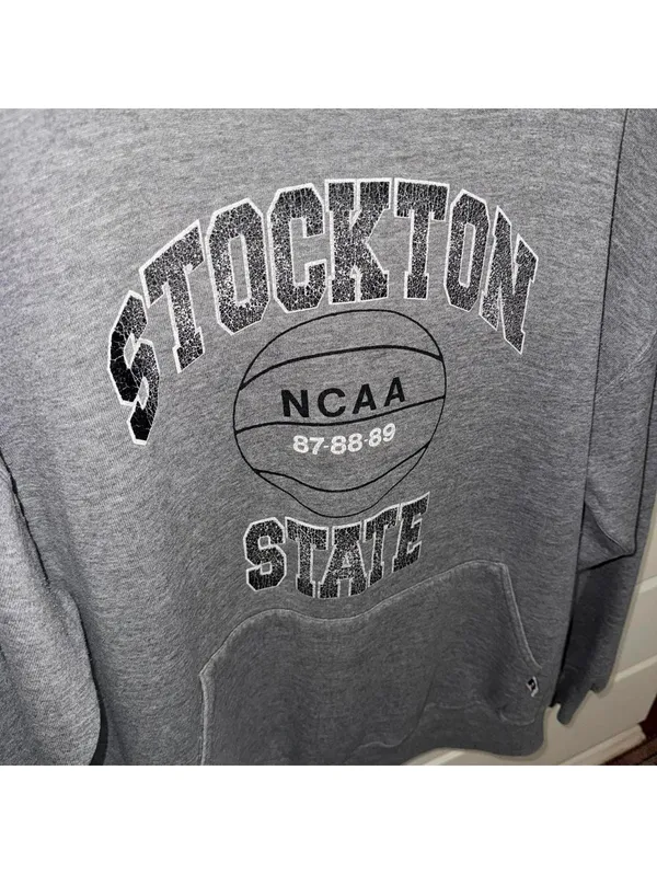 Russell Athletic Grey and black Stockton State University sweatshirt sportswear - Image 2