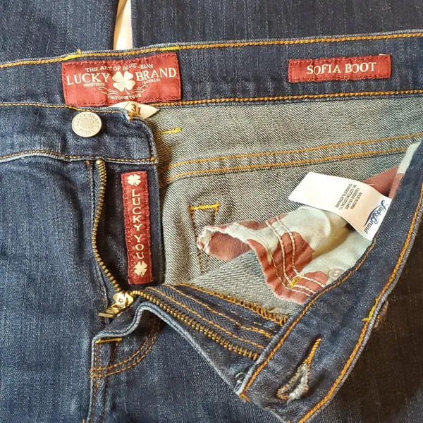 Lucky Brand Blue Flare Wide Leg Jeans - Image 13