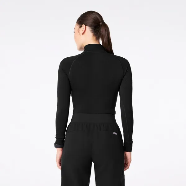 Salta ¼ Zip Long-Sleeved Underscrub black size medium - Image 3