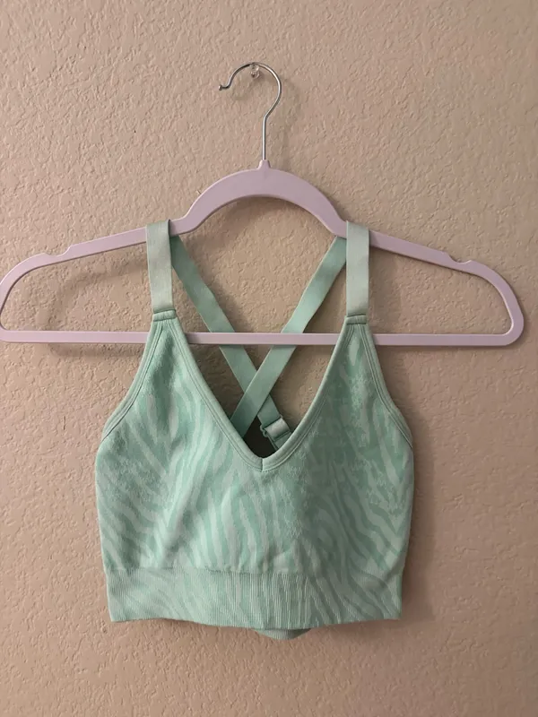 Two Blue Aybl Zebra print Sports Bra Size S - Image 5