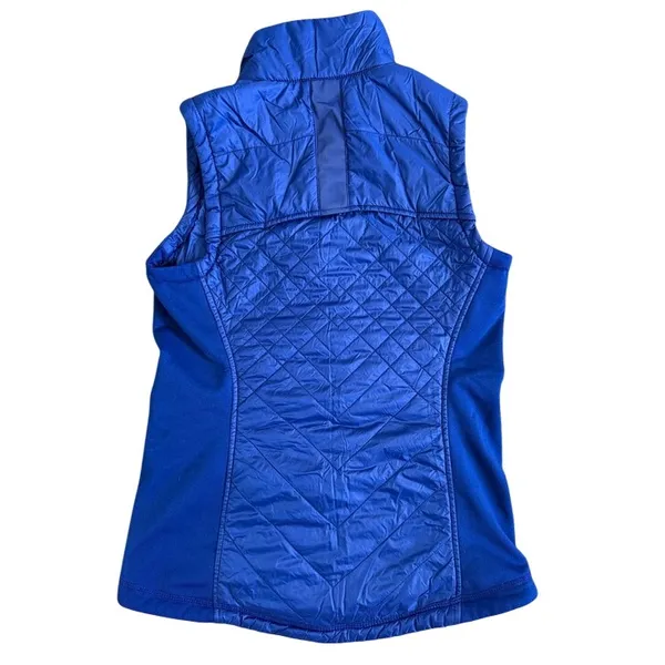 Athleta Rock Springs Quilted Puffer Vest Blue Lightweight Size Small - Image 3
