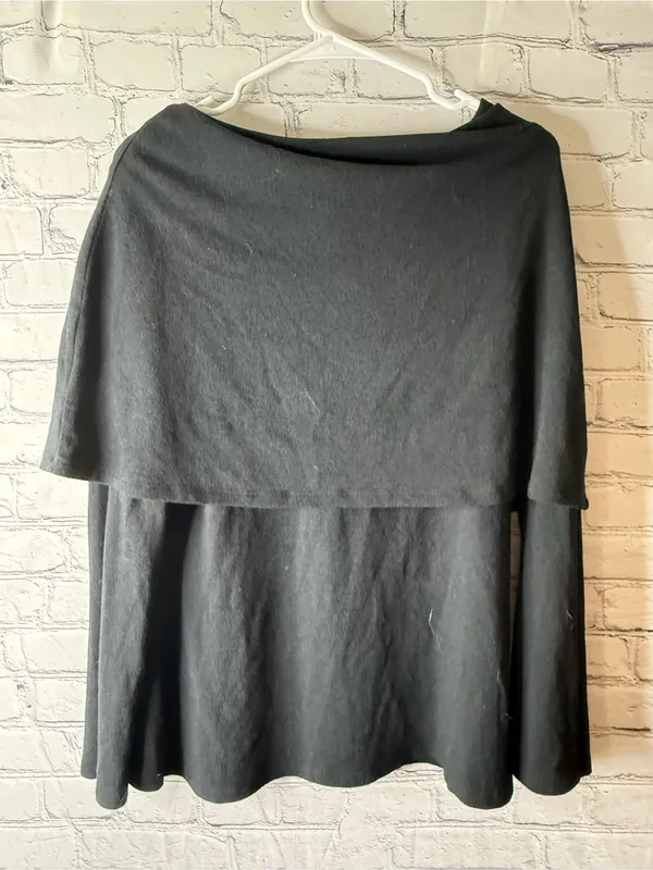 Vintage soft surroundings Women's Off-Shoulder Black Sweater size medium - Image 5