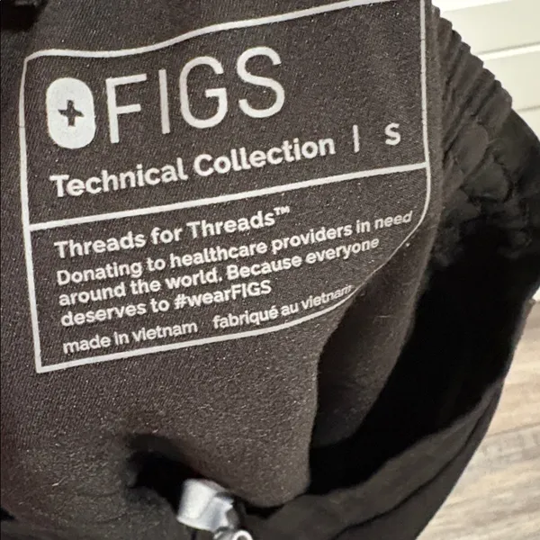 Figs Black Yola Cargo Pocket Scrub Pants Small - Image 6