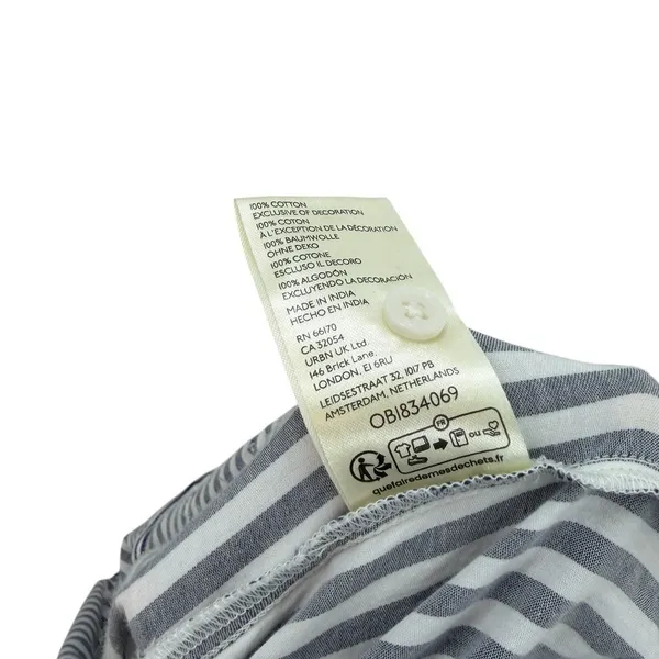 Anthropologie Maeve Bennet Beaded Sequined Button Down Shirt Striped Large‎ - Image 15