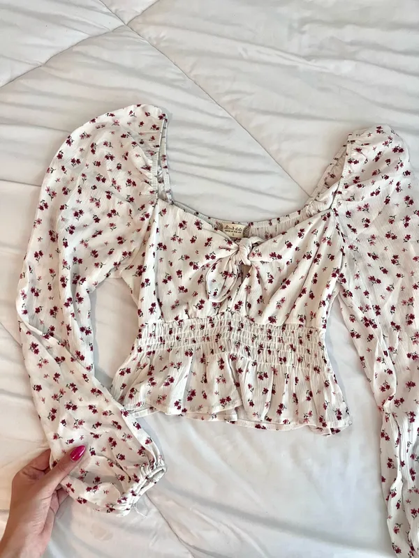 Altard State floral long sleeve crop - Image 2