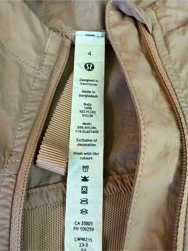 Lululemon Hood Lite Jacket Packable Blush Pink Hooded Windbreaker Size 4 - Image 3