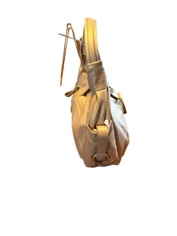 Michael Rome Italy Leather Hobo Purse Gold - Image 7