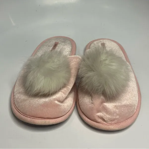 Victoria’s Secret velvet Pom slippers size‎ large - Image 2