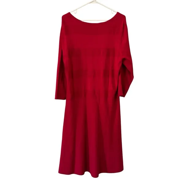 Worthington Red Knit Sweater Dress‎ Women Size XL Holiday A Line Office Casual - Image 2