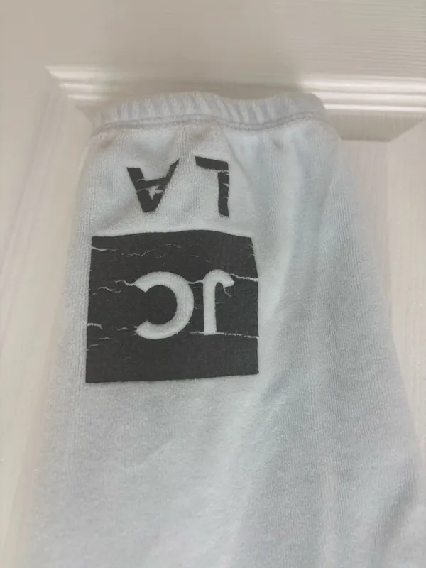 Juicy Couture Black Label Light Blue Velour Jogger Pants Drawstring Pockets S - Image 4