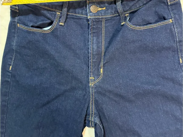 Old Navy Dark Blue High-Rise Straight Jeans - Image 7