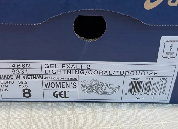 ASICS Women’s Gel Exalt 2 Duomax T4B6N Gray Coral Running Shoes Size 8 - Image 6