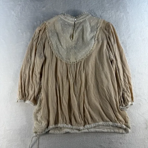 ANTHROPOLOGIE‎ Tiny M Medium Top Finja Embroidered Blouse Romantic Victorian - Image 12