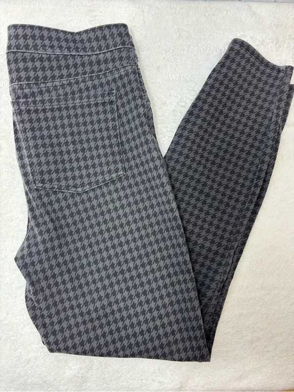 SPANX‎ Black & Gray Houndstooth Leggings Size L - Image 10