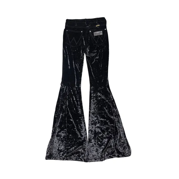 Wrangler Black Velvet High Rise Flare Pants - Image 4