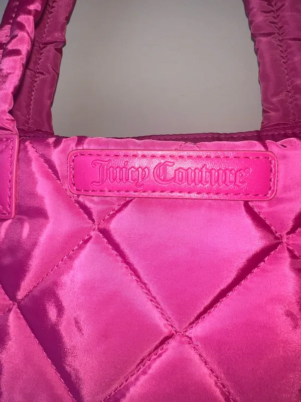 Juicy Couture Hot Pink‎ Quilted Tote Bag NWT Barbiecore Y2K Shoulder Bag - Image 5