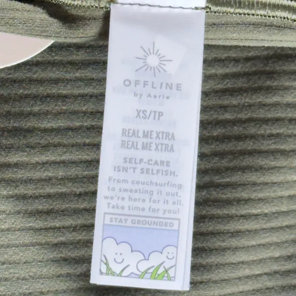 474 | NWT OFFLINE by Aerie Real Me Women XS Reversible Switch Up Bra Olive Green - Image 6