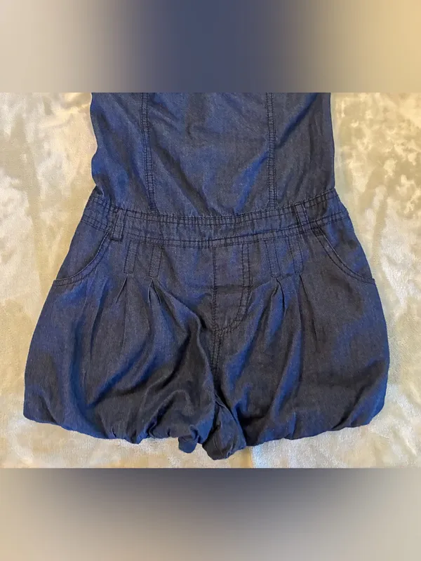 Highway Jeans Women’s Brand Strapless Denim Romper Shorts in Deep Blue Size Small - Image 3