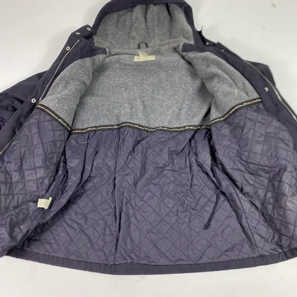 Eddie Bauer Coat Womens Medium‎ Blue Hooded Fleece Lined Insulated Parka Warm - Image 9