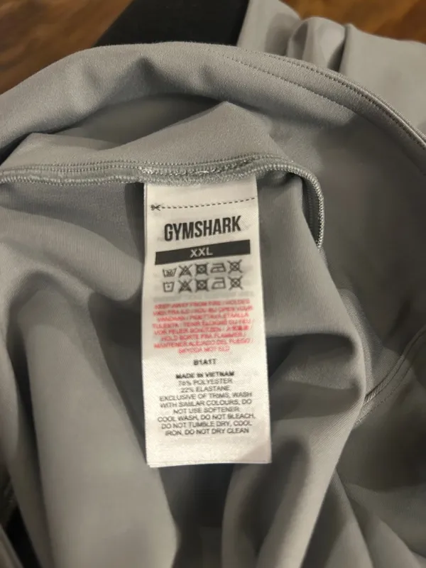 Gymshark high rise light grey activewear leggings size XXL yoga fitness - Image 6