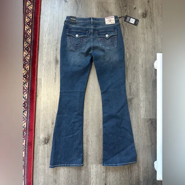 True Religion Women’s Dark Blue Flare Jeans - Image 9