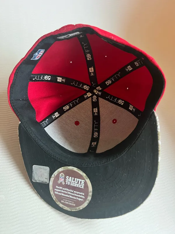 New Era 59Fifty San Francisco 49ers Fitted Hat Red Camo Brim Sz 7 1/8 NWT - Image 5