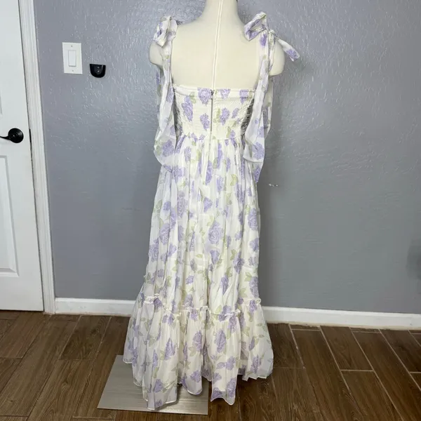 Petal And Pup Floret Midi Dress, Lavender, M - Image 2