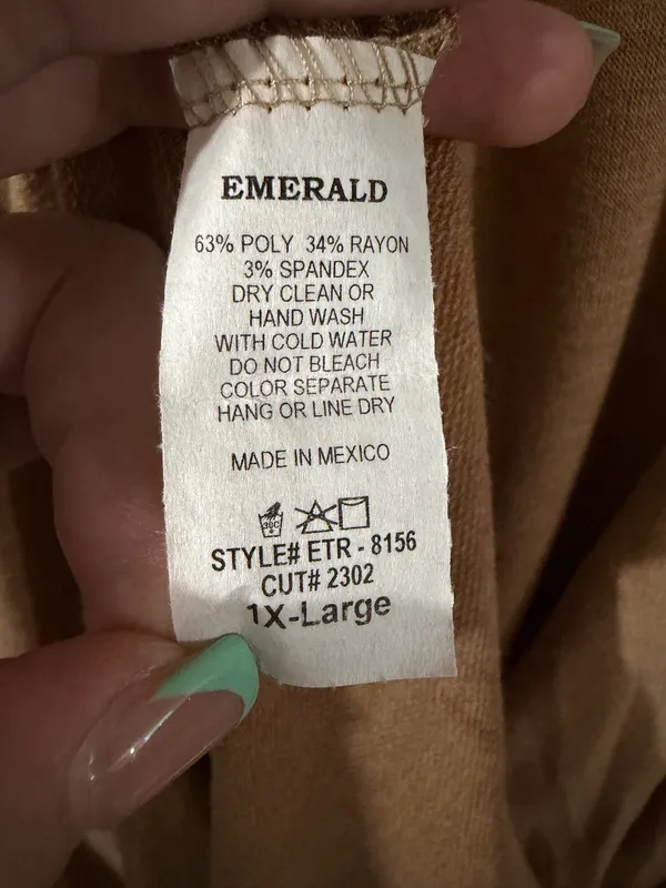 Emerald V-Neck Sleeveless Wide Leg High Low Hem Jumpsuit in Brown 1X - Image 5