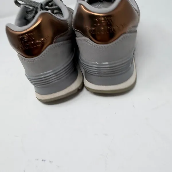 New Balance 574 Sneaker Grey Copper Metallic Women Size 7.5 - Image 13