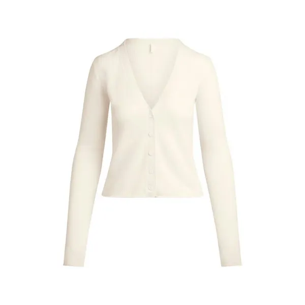 NWT Skims Featherweight Cashmere Cardigan Small Egret Authentic - Image 2
