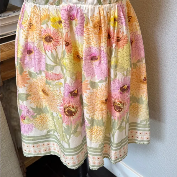 Ever New Floral Sleeveless Collared Half Button Mini Dress Size 6 - Image 3