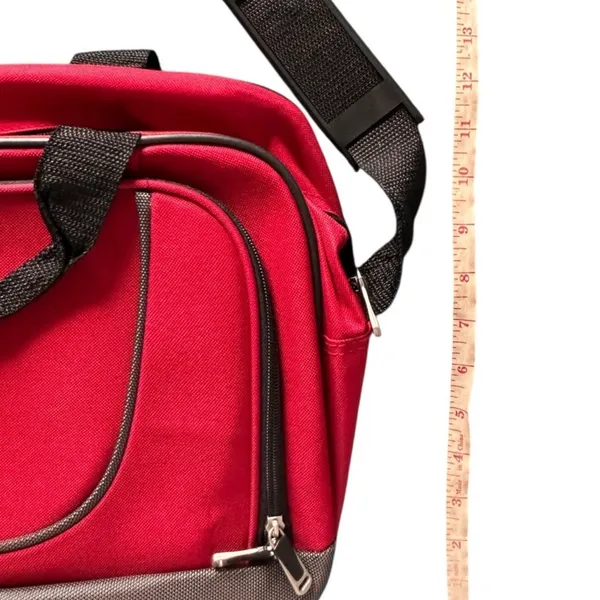 7 Piece Red Embark Travel Messenger Bag Set - Image 4