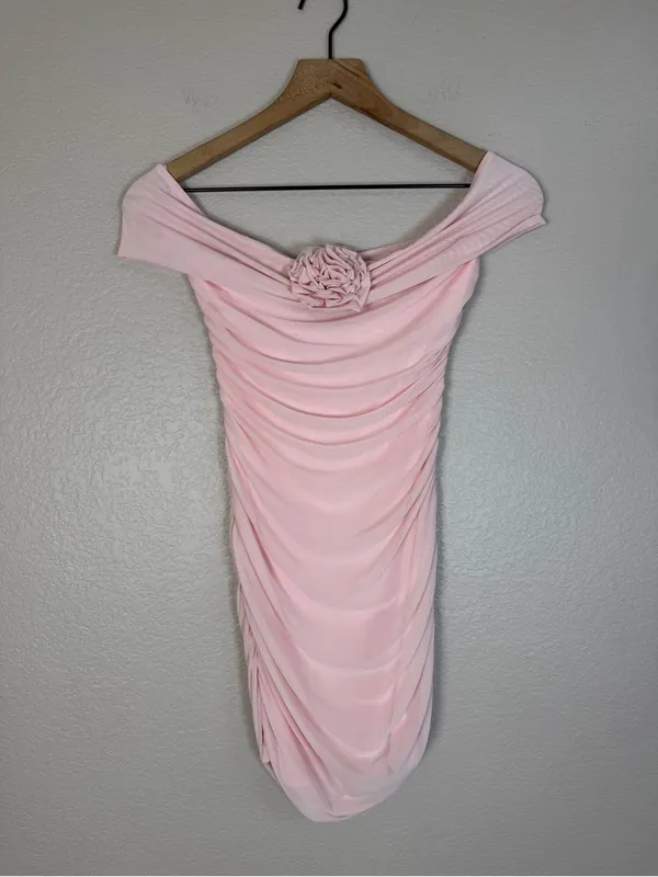 More To Come Revolve Neena Mini Dress in Light Pink Small NEW $78 - Image 4