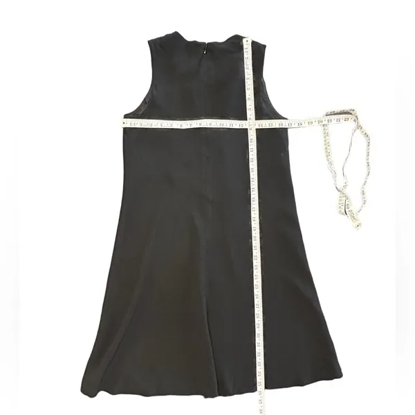 Anne Klein black sleeveless lined minimalist simple professional a-line dress 6 - Image 4