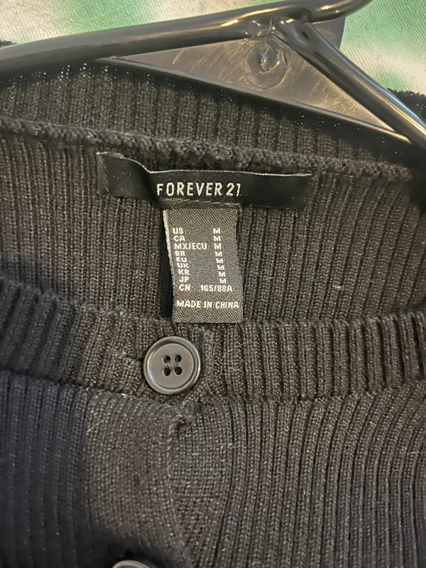 Black Button up Sweater - Image 3