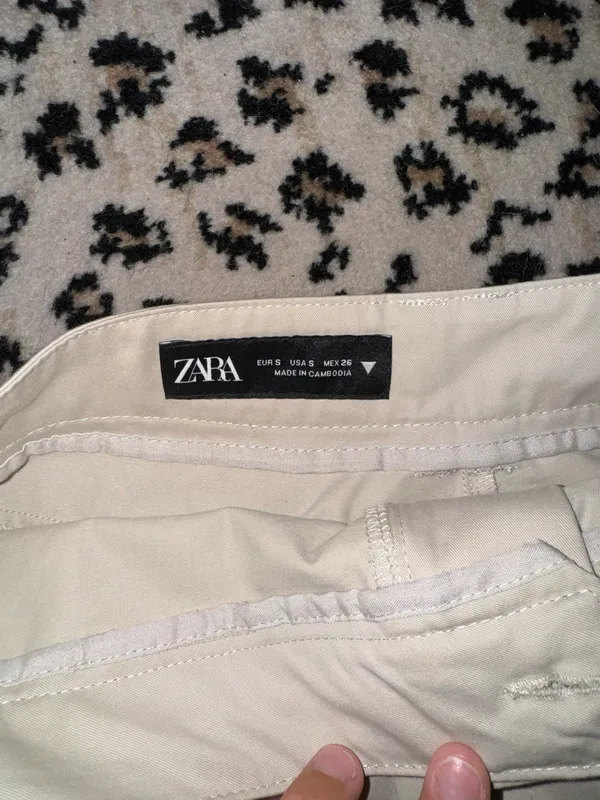 ZARA Cargo Khaki Skort Size Small - Image 2