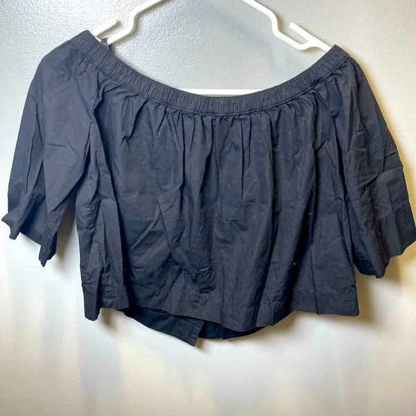 Free People Women's Head Over‎ Heels Off Shoulder Black Top Size XS - Image 4